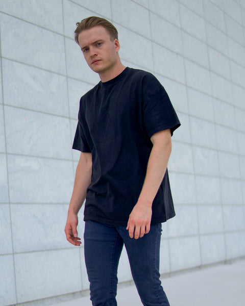The Drop Shoulder T-Shirt - Vintage Black – Edward Michael Apparel